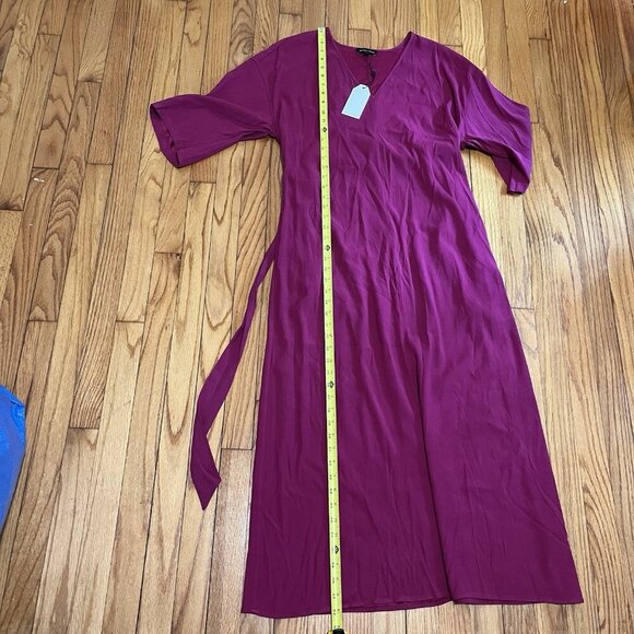 Universal‎ Standard NWT V-Neck Woven Maxi Dress in Raspberry Radience - Picture 8 of 11
